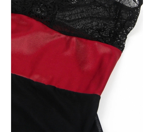 SUBBLIME - 954420 VESTIDO BONDAGE DE ENCAJE NEGRO S/M