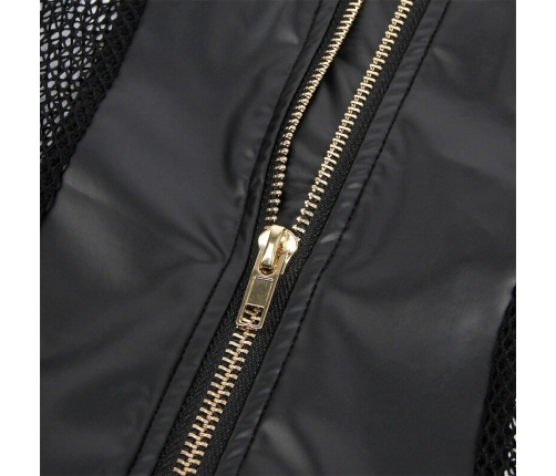 Subblime Mesh & Eco-Leather Dress Black L/XL - Modern Elegance