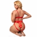 Subblime 954468 Red Openwork Bodysuit with Decorative Bow S/M
