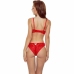 Passion DENELIA Lingerie Set Red L/XL - Bra & Thong, Elegant Design