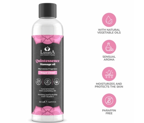 Intimateline Luxuria Massage Oil Sugar Cloud 150ml - Nourishing Vegan Formula