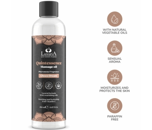 Intimateline Luxuria Massage Oil Chocolate 150ml - Nourishing & Aromatic