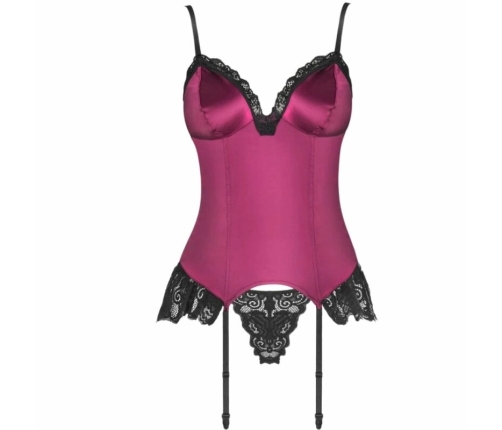 Livco Corsetti Agrafena Burgundy Corset Set S/M - Elegant Lingerie