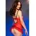 Chilirose CR 4832 Red Sheer Tulle Babydoll L/XL with Bow Accents