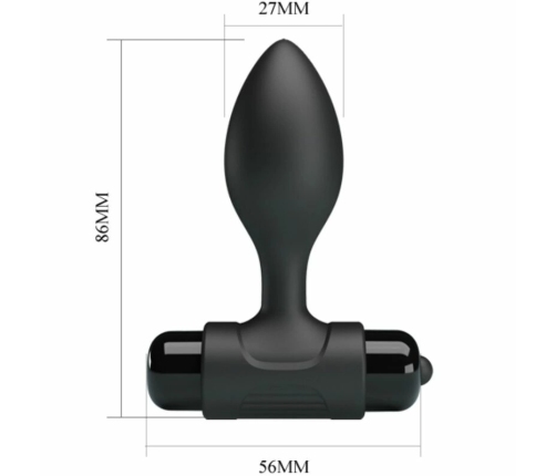 Pretty Love BI-040077 Anal Plug Black 10-Function Silicone System