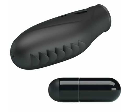 Pretty Love Gilo Silicone Finger Vibrating Massager Black