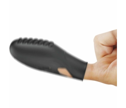 Pretty Love Gilo Silicone Finger Vibrating Massager Black