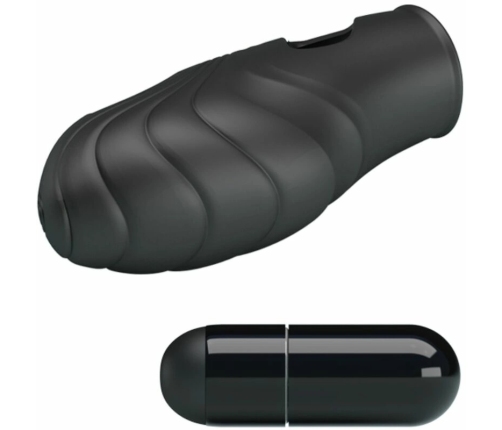 Pretty Love Lich Silicone Finger Vibe Black - Compact Wearable Model