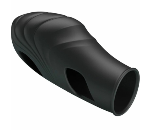 Pretty Love Lich Silicone Finger Vibe Black - Compact Wearable Model