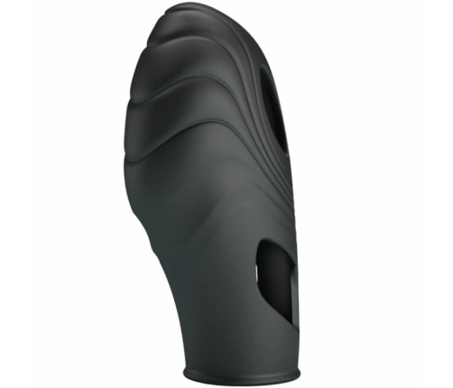 Pretty Love Lich Silicone Finger Vibe Black - Compact Wearable Model