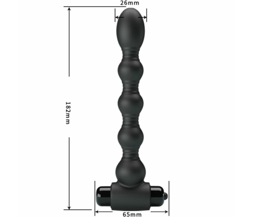 Pretty Love Lynn Silicone Plug 10-Mode Black, Ergonomic Intimate System