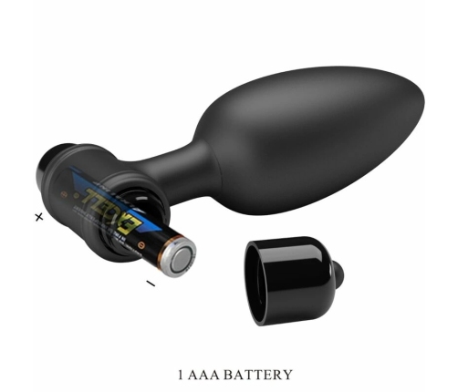 Pretty Love BI-040107 Intimate Silicone Plug 10-Mode Black Medium