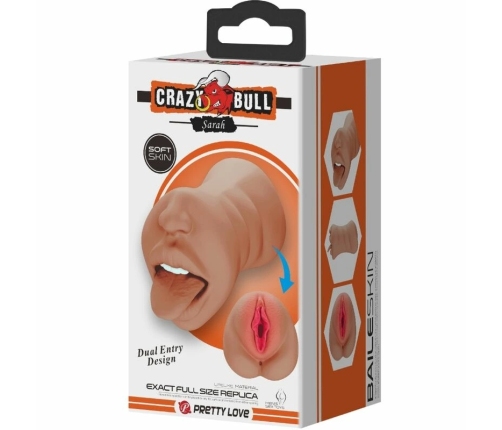 CRAZY BULL - SARAH DOUBLE MASTURBATOR MOUTH & VAGINA FLESH