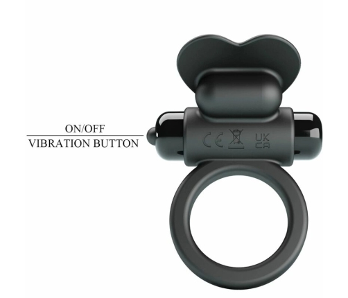 Pretty Love Debonaire Black Intimate Ring with 10 Vibration Modes