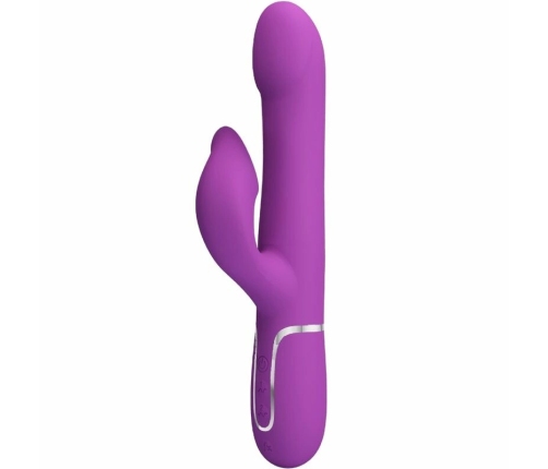 Pretty Love BW-500012-3 4-in-1 Vibrating Silicone Device Purple