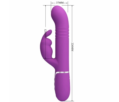 Pretty Love Coale 4-in-1 Silicone Intimate Machine Purple USB Rechargeable