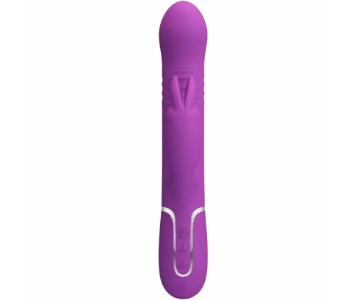 Pretty Love Coale 4-in-1 Silicone Intimate Machine Purple USB Rechargeable