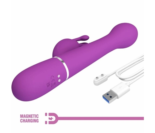 Pretty Love Dejon 3-in-1 Multifunction Rabbit Vibrator Purple Silicone