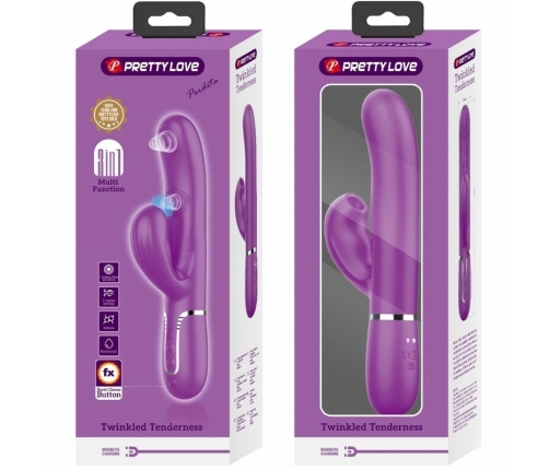 Pretty Love Perlita BW-500015-3A Silicone 3-in-1 Intimate Machine Purple