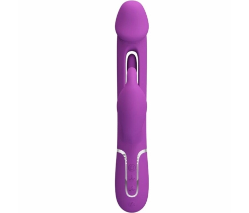 Pretty Love Kampas BW-500025-3 Intimate 3-in-1 Silicone Vibrator Purple