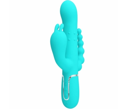 Pretty Love Cammy 4-in-1 Silicone Intimate Device Blue Multi-Function