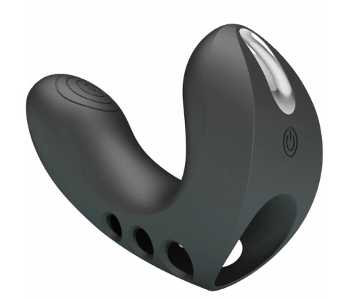 Pretty Love Camelia Black Rechargeable Silicone Finger Device 7 Modes