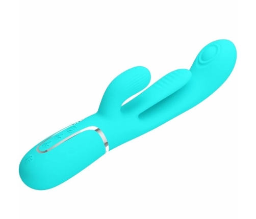 Pretty Love Shania Triple Stimulation Vibrator Blue Silicone