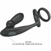 Pretty Love Emoni Black Silicone Dual Intimate Ring & Plug, 12 Modes
