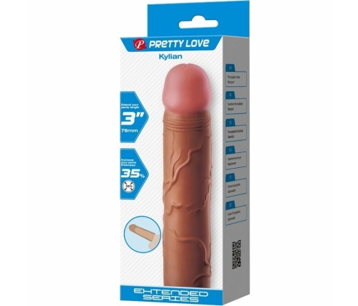 Pretty Love Kylian Extension System 7.6 cm Mulatto Anatomical Sleeve