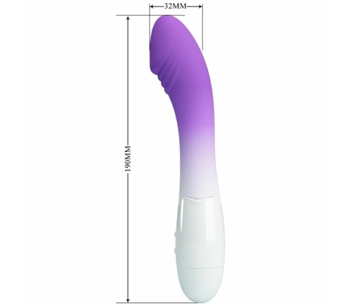 Pretty Love Elemental Curved Massager 30 Modes Purple Silicone