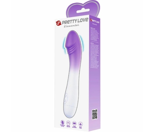 Pretty Love Elemental Curved Massager 30 Modes Purple Silicone