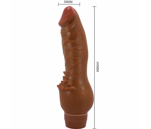 Baile Barbara Vibrating Anatomical Model 19.5cm Mulatto TPR