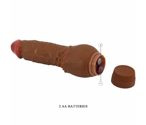 Baile Barbara Vibrating Anatomical Model 19.5cm Mulatto TPR