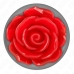 Kink Steel Plug Rose Red L - Stainless Steel Accessory with Floral Base