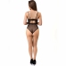 Livco Corsetti Fashion Paula LC20209 Lace Mesh Bodysuit Black S/M