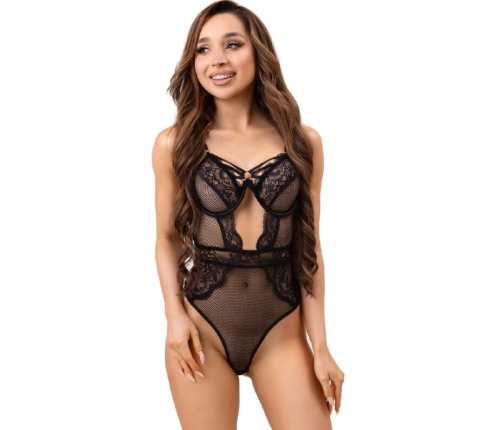Livco Corsetti Fashion PAULA LC20209 Black Lace Bodysuit L/XL
