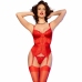 Chilirose CR 4845 Red Corset Set with Stockings, Size S