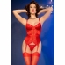 Chilirose CR 4845 Red Corset Set with Stockings, Size S