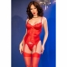 Chilirose CR 4845 Red Corset Set with Stockings, Size S