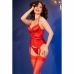 Chilirose CR 4845 Lingerie Set Red XL - Corset, Stockings & Panties