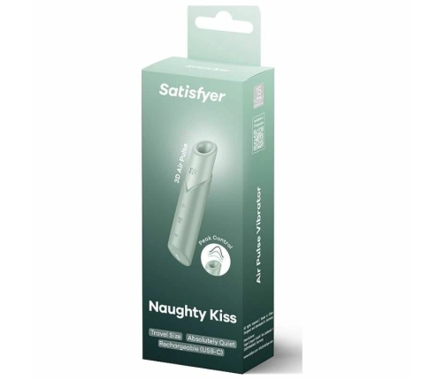 Satisfyer Naughty Kiss Wave Air Pulse Mini Clitoral Device Aquamarine