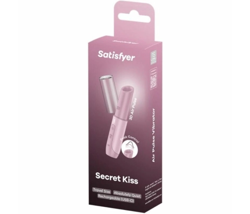 Satisfyer Secret Kiss Wave Intimate Air Pulse Device Pink Travel Size