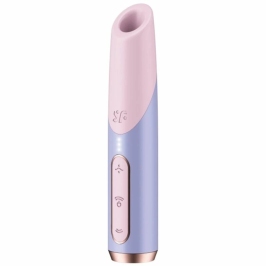 Satisfyer Bold Kiss Wave Pink-Violet Compact Air Pulse Device Silicone