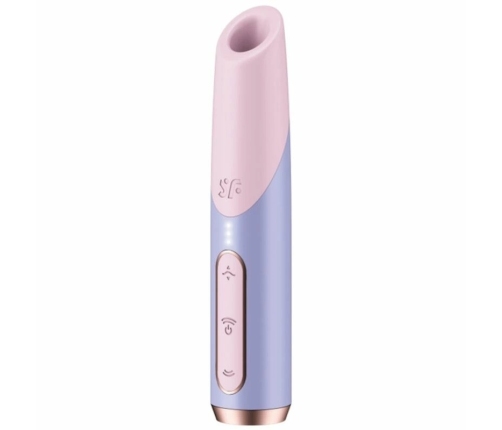 Satisfyer Bold Kiss Wave Pink-Violet Compact Air Pulse Device Silicone