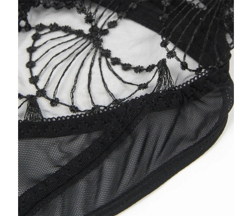 SUBBLIME Transparent Lace Bodysuit Black L/XL - Elegant Hollow Design