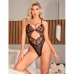 SUBBLIME Transparent Lace Bodysuit Black L/XL - Elegant Hollow Design