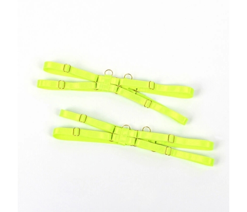 SUBBLIME 955274 Bra Set Fluorescent Green S/M With Necklace & Leg Accents