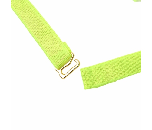 SUBBLIME Bra Set L/XL Fluorescent Green with Necklace & Leg Accents