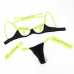 SUBBLIME Bra Set L/XL Fluorescent Green with Necklace & Leg Accents