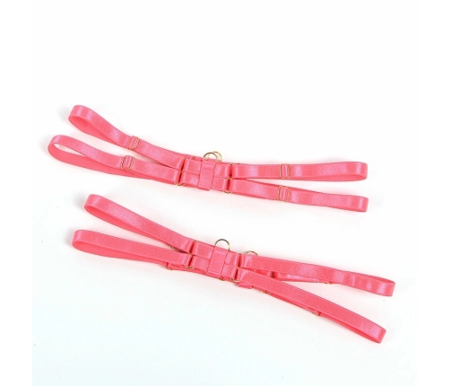 SUBBLIME Bra Set S/M Fluorescent Pink with Necklace and Leg Details